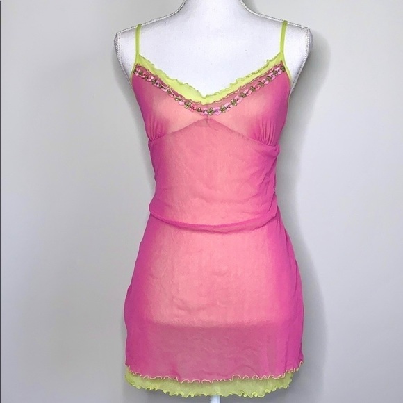 Victoria’s Secret Fairy Mesh Y2K Babydoll Slip - Picture 1 of 7